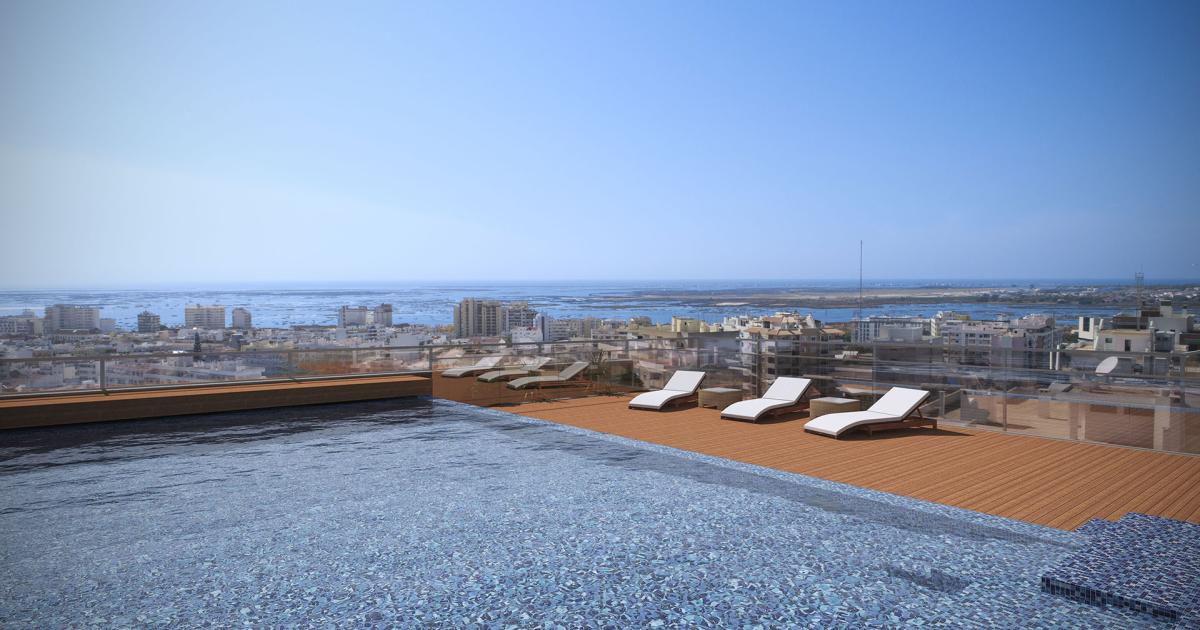 Palácio BR Avenida em Faro chega ao mercado: casas modernas com vista para a Ria Formosa - Idealista